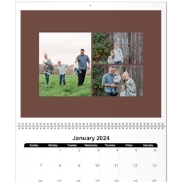 11x14, 12 Month Deluxe Photo Calendar with Natural design