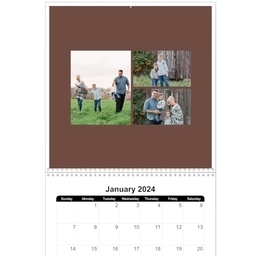 12x12, 12 Month Photo Calendar with Natural design