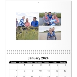 Same Day 8x11, 12 Month Photo Calendar with Nautical design