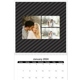 12x12, 12 Month Photo Calendar with Onyx And Pearl design
