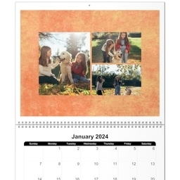 11x14, 12 Month Deluxe Photo Calendar with Pastel Pop design