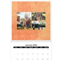 12x12, 12 Month Photo Calendar with Pastel Pop design