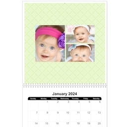 12x12, 12 Month Photo Calendar with Pastels design