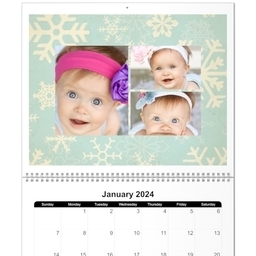 11x14, 12 Month Deluxe Photo Calendar with Pattern design