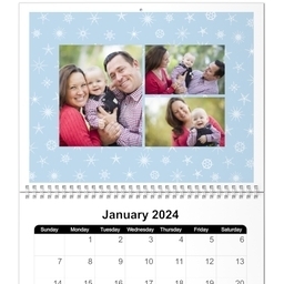 Same Day 8x11, 12 Month Photo Calendar with Seasonal design