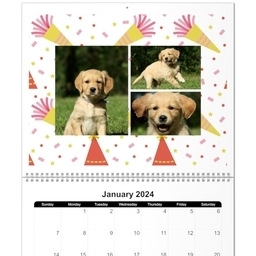 11x14, 12 Month Deluxe Photo Calendar with Seasonal Celebrations design