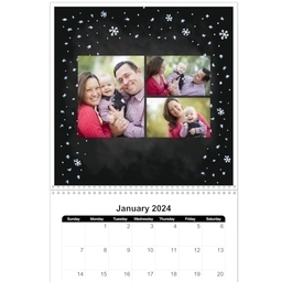 12x12, 12 Month Photo Calendar with Seasonal Chalkboard design
