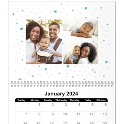8x11, 12 Month Photo Calendar with Seasonal Cheer design