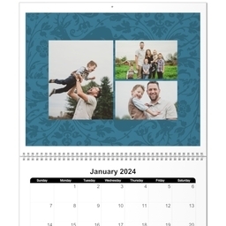 11x14, 12 Month Deluxe Photo Calendar with Seasonal Elegance design