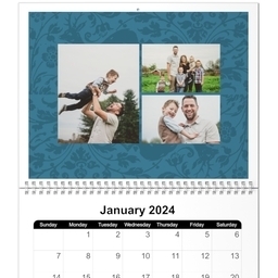8x11, 12 Month Photo Calendar with Seasonal Elegance design