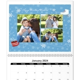 11x14, 12 Month Deluxe Photo Calendar with Seasonal Expressions design