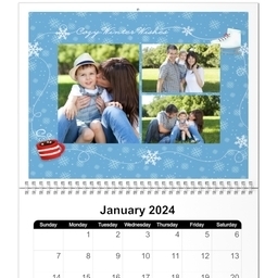 Same Day 8x11, 12 Month Photo Calendar with Seasonal Expressions design