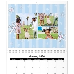11x14, 12 Month Deluxe Photo Calendar with Seasonal Family design