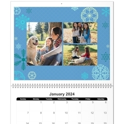 11x14, 12 Month Deluxe Photo Calendar with Seasonal Modern design