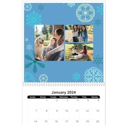 12x12, 12 Month Photo Calendar with Seasonal Modern design