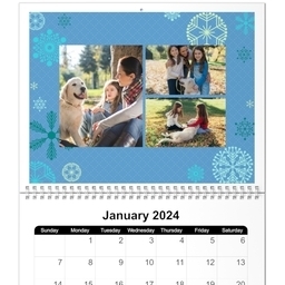Same Day 8x11, 12 Month Photo Calendar with Seasonal Modern design