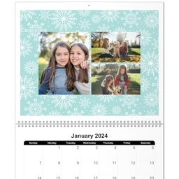 11x14, 12 Month Deluxe Photo Calendar with Seasonal Patterns design