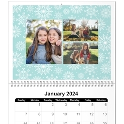 8x11, 12 Month Photo Calendar with Seasonal Patterns design