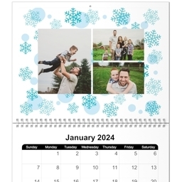 Same Day 8x11, 12 Month Photo Calendar with Simple Nature design