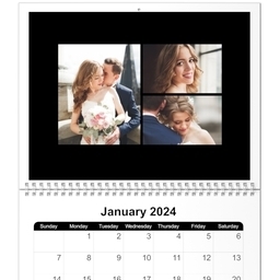Same Day 8x11, 12 Month Photo Calendar with Simply Elegant design