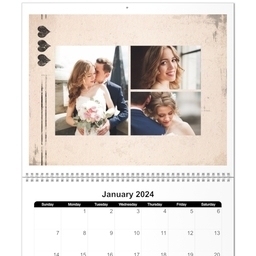 11x14, 12 Month Deluxe Photo Calendar with Stamp Of Approval design