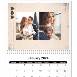 8x11, 12 Month Photo Calendar with Stamp Of Approval design
