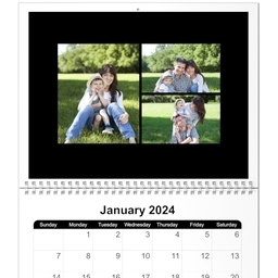 8x11, 12 Month Photo Calendar with Studio design