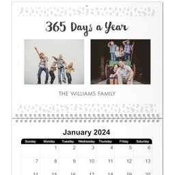 Same Day 8x11, 12 Month Photo Calendar with Everyday In Everyway design