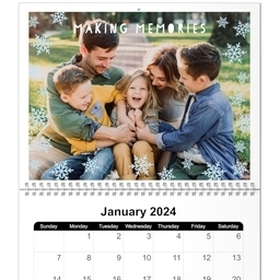 Same Day 8x11, 12 Month Photo Calendar with Festive Traditions design