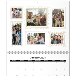 11x14, 12 Month Deluxe Photo Calendar with Frames design