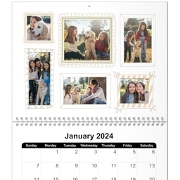 Same Day 8x11, 12 Month Photo Calendar with Frames design
