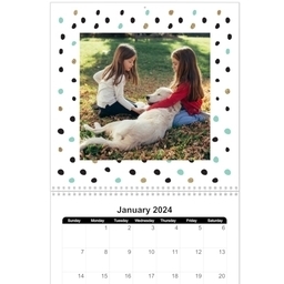 12x12, 12 Month Photo Calendar with Pop Of Color design