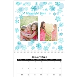 12x12, 12 Month Photo Calendar with Simple Nature Pastel design