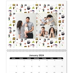 11x14, 12 Month Deluxe Photo Calendar with Treasure Map design
