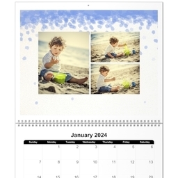 11x14, 12 Month Deluxe Photo Calendar with Watercolor Ombre design