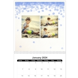 12x12, 12 Month Photo Calendar with Watercolor Ombre design