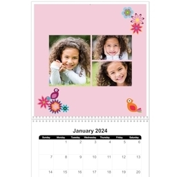 12x12, 12 Month Photo Calendar with Whimsy design