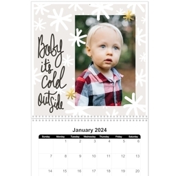 12x12, 12 Month Photo Calendar with Year Of Holidays design