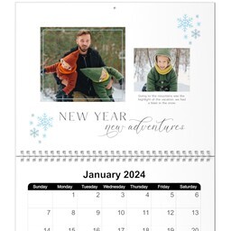 8x11, 12 Month Photo Calendar with A Year of Memories design