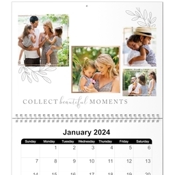 Same Day 8x11, 12 Month Photo Calendar with Delightful Days design