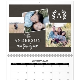11x14, 12 Month Deluxe Photo Calendar with Family is Everything design