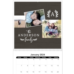12x12, 12 Month Photo Calendar with Family is Everything design