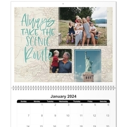 11x14, 12 Month Deluxe Photo Calendar with Scenes to be Seen design