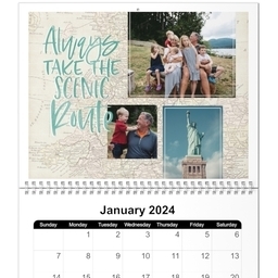 Same Day 8x11, 12 Month Photo Calendar with Scenes to be Seen design