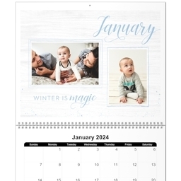 11x14, 12 Month Deluxe Photo Calendar with What a Year design
