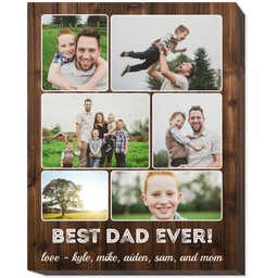 11x14 Photo Canvas with Best Dad Ever design