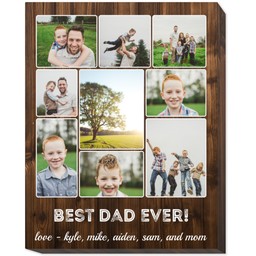 16x20 Photo Canvas with Best Dad Ever design