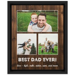 8x10 Photo Canvas With Floating Frame with Best Dad Ever design