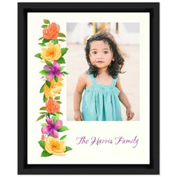 8x10 Photo Canvas With Floating Frame with Flower Garland design