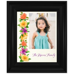 8x10 Photo Canvas With Classic Frame with Flower Garland design